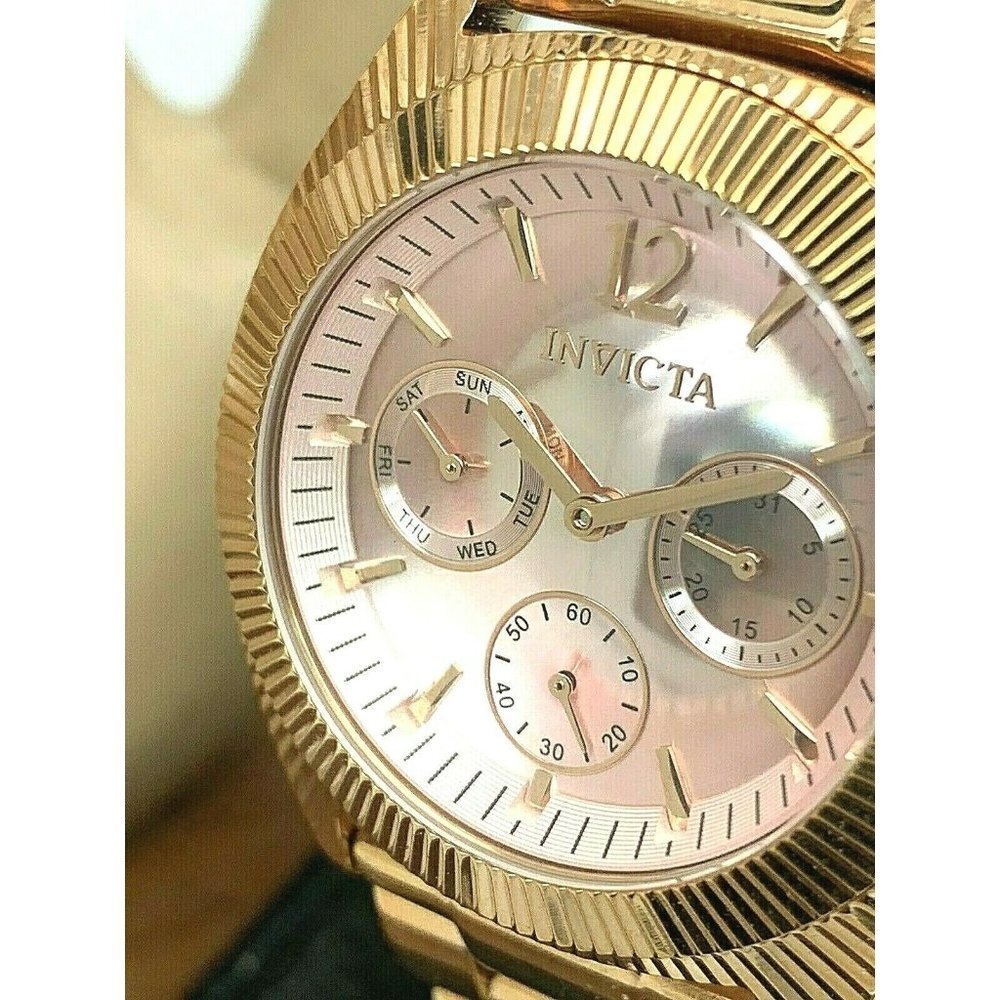 Invicta Women's Watch 23750 Angel Rose Gold Stainless Steel Pink Dial Quartz
